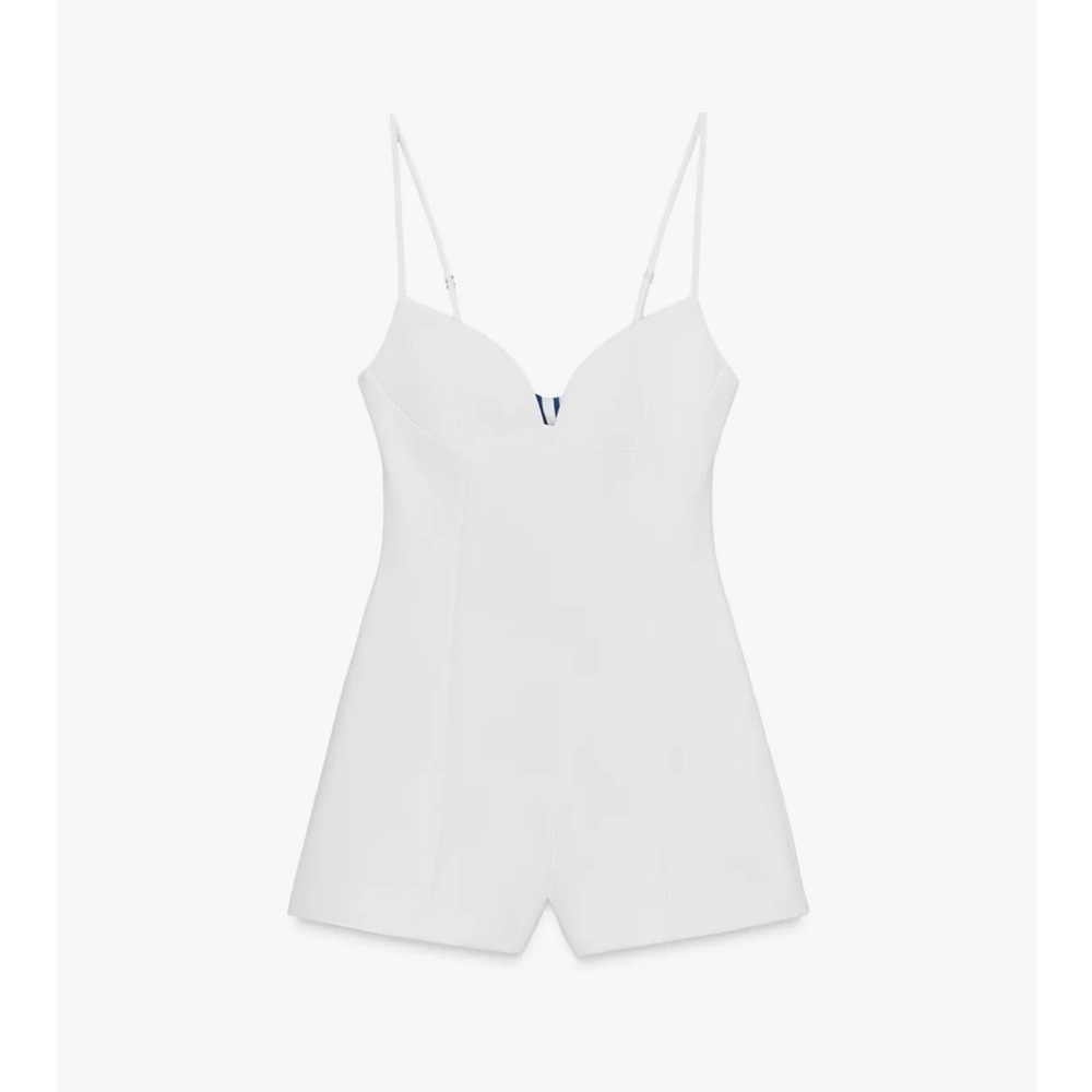 Zara White Jumpsuit